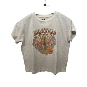 Boxy graphic crop tee Junior XL Off‎ White Nashville Music City
